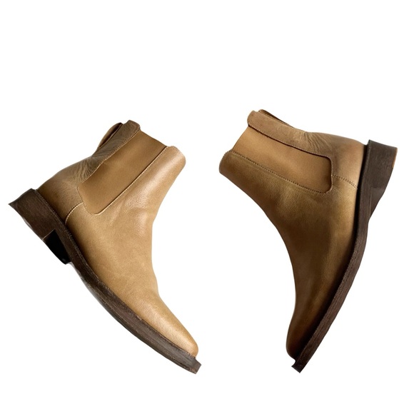 Either/Or Everyday Boots Size 9 Desert Tan Leather Chelsea Pointed Ankle Booties - Picture 15 of 15